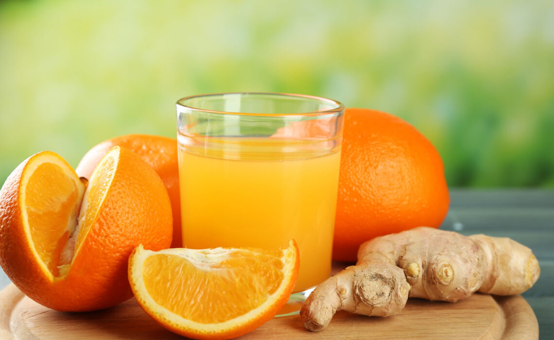 sok z pomarańczy i imbiru